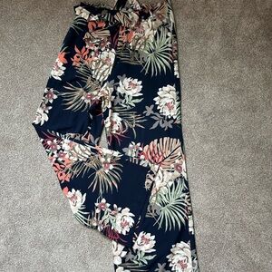 HYFVE Floral Print Pants - Navy and Multicolor
